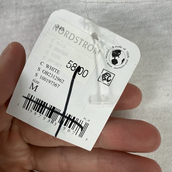 We The Free White Long Sleeve Tee Organic Cotton Blend Women’s M Casual Top - Picture 7 of 8